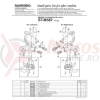 Indicator Shimano ST-M567 dreapta