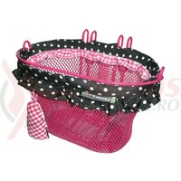 Cos bicicleta fata copii Jasmin-Basket 28X19X19 cm, rose, close meshed.