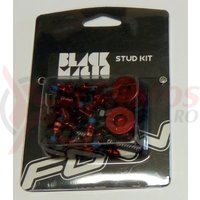 Kit pentru pedale Funn Black Magic (32 cuie schimbabile rosii, cheie 4mm)