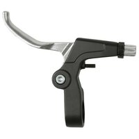 Manete frana aluminiu pt V-brake, argintiu/negru, 2 degete