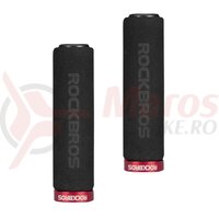 Manson ROCKBROS shock absorption handlebar single lock-on, burete negru-rosu