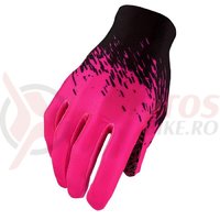 Manusi cu degete Supacaz SupaG - negru/roz neon