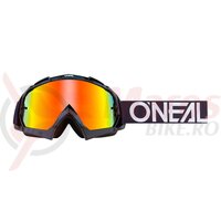Ochelari O'Neal B-10 Pixel - Lentila Oglinda, Negru/Alb