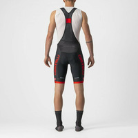 Pantaloni scurti cu bretele Castelli Competizione Kit Negru/Rosu