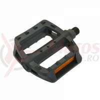 Pedale Wellgo LU-984 plastic platforma cuie turnate negre 326gr.