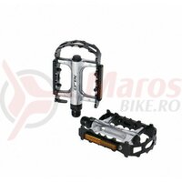 Pedale XLC MTB pedal PD-M28 aluminium cage/body, silver/black