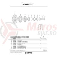 Pinioane Shimano 19-21T pentru CS-M980