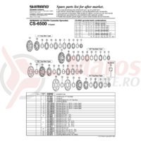 Pinioane Shimano CS-6500 21-23-25T