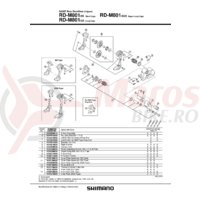 Piulita pentru montura schimbator Shimano RD-M800