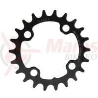 Placa pedalier Sram MTB 2x10 no pin, 64 BCD, otel, 22T, negru mat