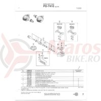 Placa placute pedale Shimano PD-7410 + Suruburi M4