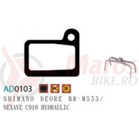 Placute frana Ashima AD0103, semi-metalice, compatibile Deore BR-M555/Nexave C910 Hyd..