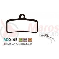 Placute frana Ashima AD0105, semi-metalice, compatibile Shimano Saint BR-M810