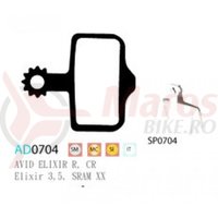 Placute frana Ashima AD0704, semi-metalice, compatibile Avid Elixir R