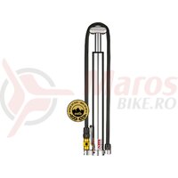Pompa de mana, Lezyne Mini CNC Micro Floor Drive HV, argintiu