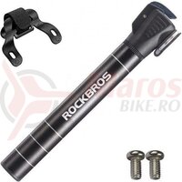 Pompa mini RockBros aluminiu, 100PSI (Presta & Schrader)