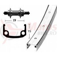 Roata spate 28x1 3/8, screw s.,6/7sp.,QR, 36H, single-wall rim