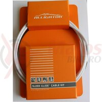 Set Cablu Schimbator - cabluri PTFE, invelis SP multistrat, accesorii - MTB - alb - Alligator SPTWH Sleek Glide