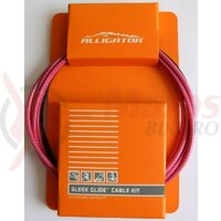 Set Cablu Schimbator - cabluri PTFE, invelis SP multistrat, accesorii - MTB - rosu - Alligator SPTRD Sleek Glide