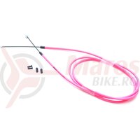 Set cabluri + camasa frana, SaltBMX, neon pink