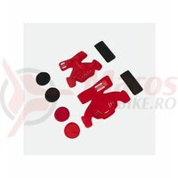 Set Velcro Pod K300 MX - rezerve pentru protectii, stanga rosii