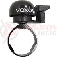 Sonerie bicicleta Voxom KL3 aluminiu, negru