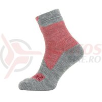 Sosete SealSkinz All Weather ankle red/grey