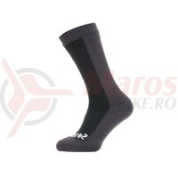 Sosete SealSkinz Cold Weather mid black/grey