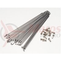 Spite otel argintii DHS 282mm 14G cu niplu set 36