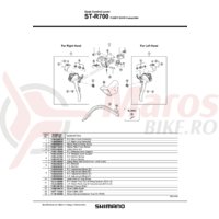 ST-R700 Shimano distantier 4 grade stanga