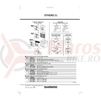 Stopere de cablu Shimano Dura-Ace SM-ST74 stanga & dreapta pentru cadru aluminiu