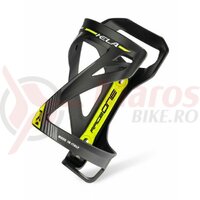 Suport bidonas Raceone Kela, acces lateral, negru/galben