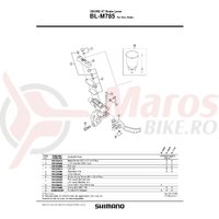 Surub pentru reglaj Shimano BL-M785 M4x12 & placa