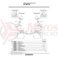 Surub pentru reglare cablu Shimano SL-M770 stanga