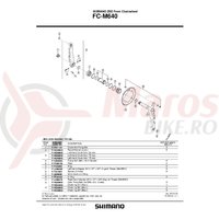 Suruburi pentru foaie Shimano FC-M640 M8x8.5 4 seturi