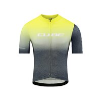 Tricou Ciclism Cube Blackline Jersey Race S/S Yellow Grey