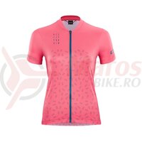 Tricou Cube ATX WS jersey full zip S/S coral