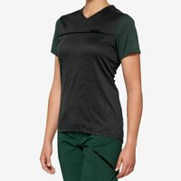 Tricou RIDECAMP Womens Short Sleeve Jersey Charcoal/Forest Green