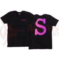 Tricou S, Sunday, Logo pink/lila