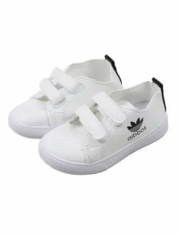 Adidasi Aibbos cu deschidere in arici model alb-logo negru 26 