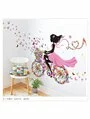 Autocolant de perete fetiță pe bicicleta 70x140cm 7