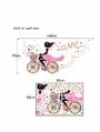 Autocolant de perete fetiță pe bicicleta 70x140cm 2