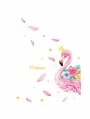Autocolant de perete flamingo-princess 109.6x143cm 12