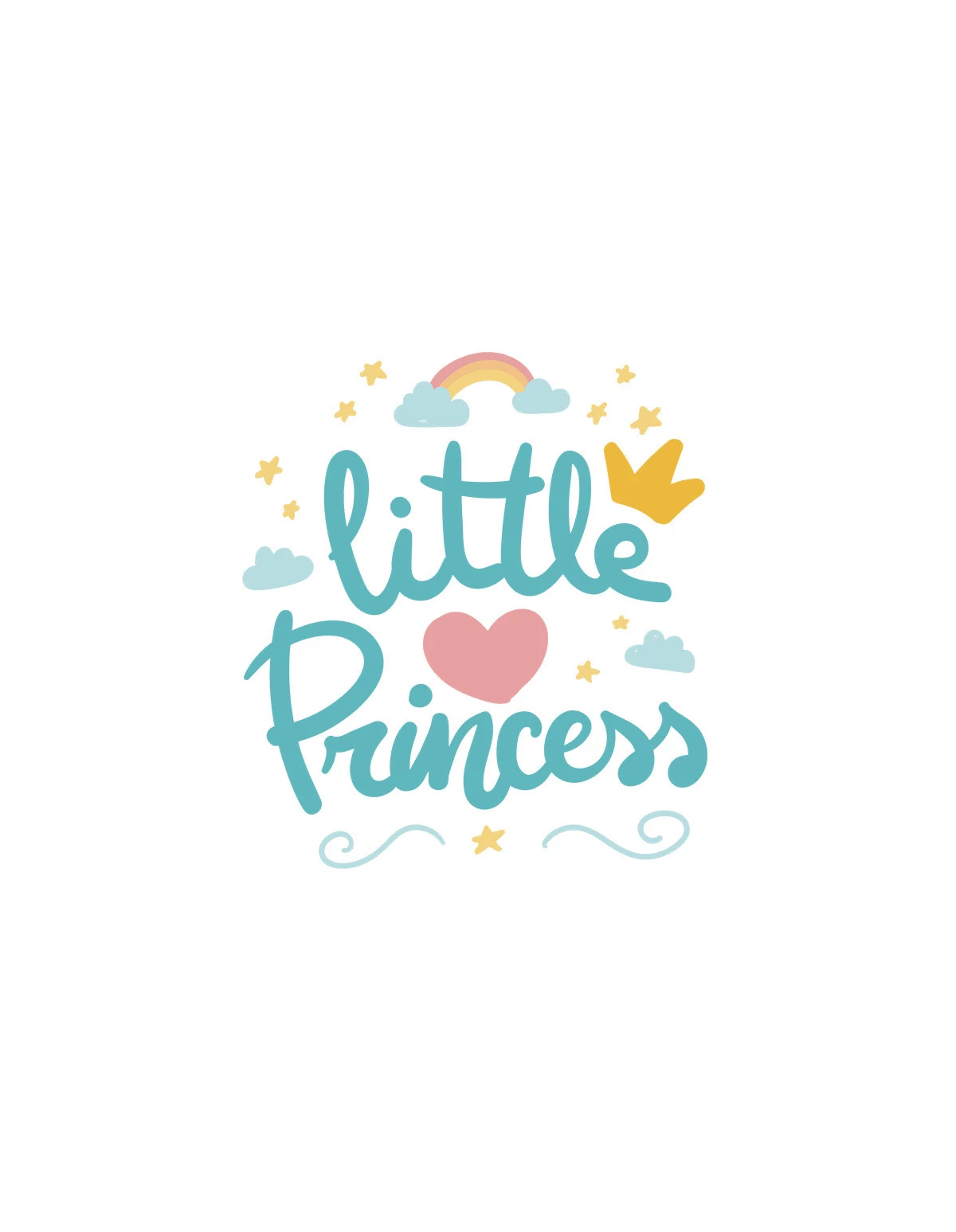 Autocolant de perete little princess 44x40 m29