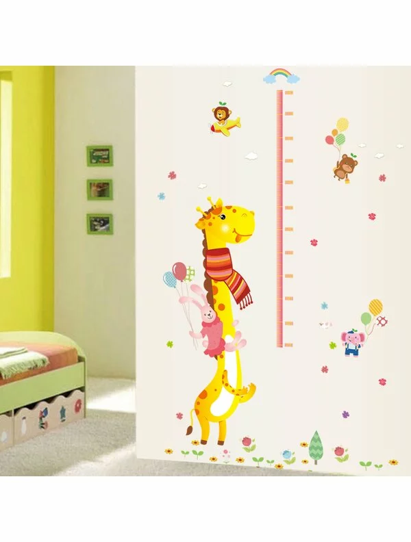 Autocolant de perete măsurătoare girafa 110x140cm