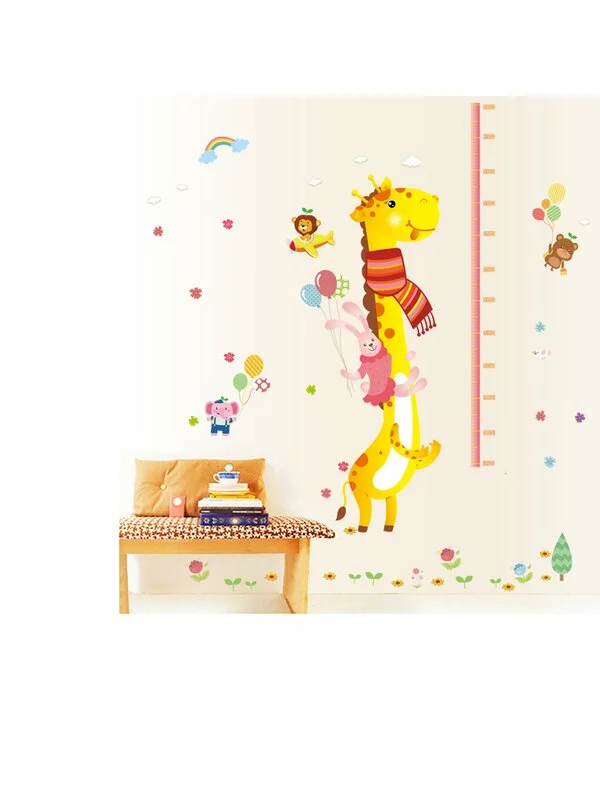Autocolant de perete măsurătoare girafa 110x140cm