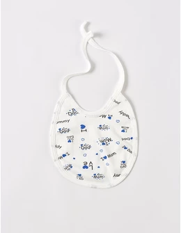 Bavetica I Love Mom and Dad, cu albastru