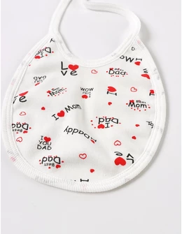 Bavetica I Love Mom and Dad, cu rosu