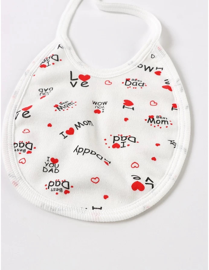 Bavetica I Love Mom and Dad, cu rosu picture - 2