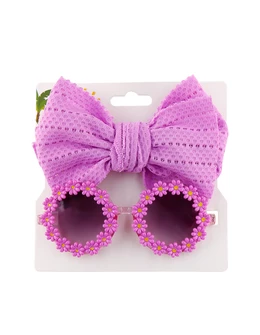 Bentita cu ochelari Floricele mov 1